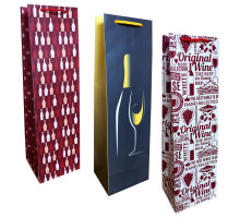 Pachet pentru cadou/ sticla, laminat 12x40х10cm, 150g/m2 WB (10)