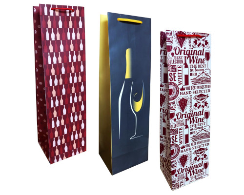 Pachet pentru cadou/ sticla, laminat 12x40х10cm, 150g/m2 WB (10) Pachet pentru cadou/ sticla, laminat 12x40х10cm, 150g/m2 WB (10)