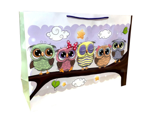 Пакет подарочный детский, ламинированный, 50x35х15см, 200г/м2 W7d (10)