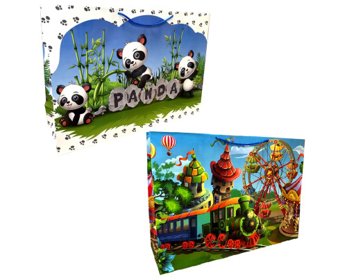 Пакет подарочный детский, ламинированный, 50x35х15см, 200г/м2 W7d (10)