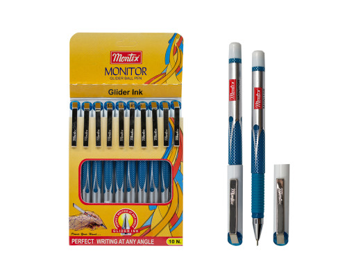 Ручка шариковая cиняя, MONITOR, Montex (10/100/1800)