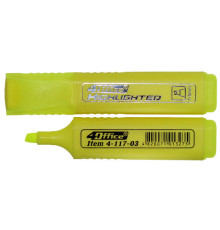 Текстмаркер 1-5мм, желтый, 4-117-03, 4Office (12/1200)