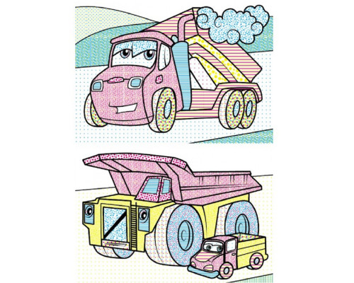 Водные раскраски. Трактор с ковшом. N*3349