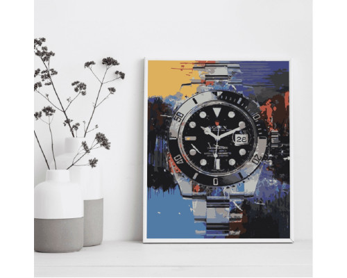 Desen pe panza pe numere 40*50 "Ceas ROLEX" 2927