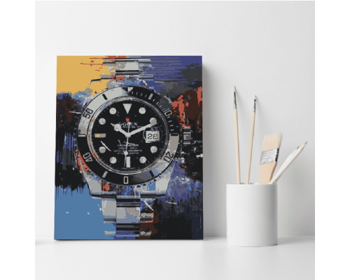 Desen pe panza pe numere 40*50 "Ceas ROLEX" 2927