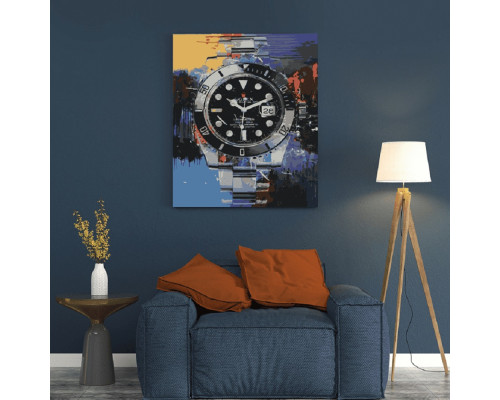 Desen pe panza pe numere 40*50 "Ceas ROLEX" 2927