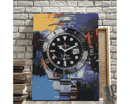 Desen pe panza pe numere 40*50 "Ceas ROLEX" 2927