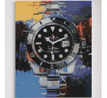 Desen pe panza pe numere 40*50 "Ceas ROLEX" 2927