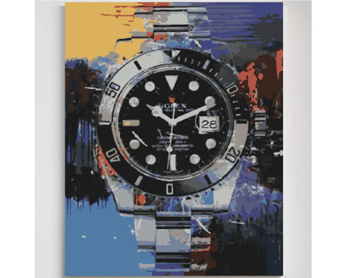 Desen pe panza pe numere 40*50 "Ceas ROLEX" 2927