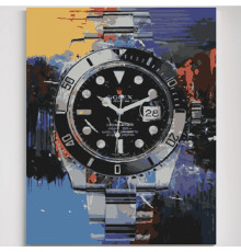 Desen pe panza pe numere 40*50 "Ceas ROLEX" 2927