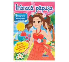 Imbraca papusa-1. 28autocolante=10seturi de imbracaminte+activitati. N*5831