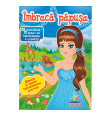 Imbraca papusa-2. 28autocolante=10seturi de imbracaminte+activitati. N*5862