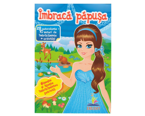 Imbraca papusa-2. 28autocolante=10seturi de imbracaminte+activitati. N*5862