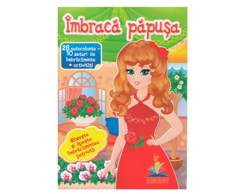 Imbraca papusa-4. 28autocolante=10seturi de imbracaminte+activitati. N*5923