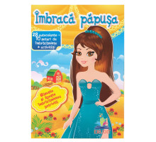 Imbraca papusa-7. 28autocolante=10seturi de imbracaminte+activitati. N*6012