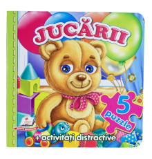 Jucarii. Cartea cartonata cu 5 puzzle. N*1451