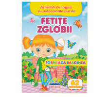 Formeaza imaginea. Fetite zglobii. 62 autocolante N*7590