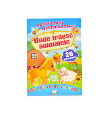 Activitati distractive. Unde traiesc animalele. 26 autocolante N*0126 (16,5X24)