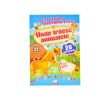 Activitati distractive. Unde traiesc animalele. 26 autocolante N*0126 (16,5X24)