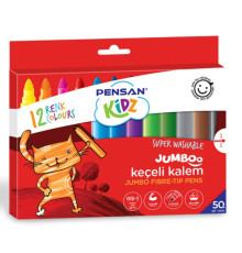 Фломастеры Jumboo 12цветов Pensan Kidz PE99040KK12R (12/72)