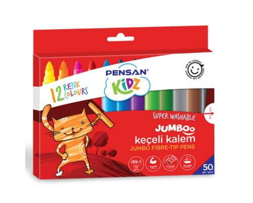 Фломастеры Jumboo 12цветов Pensan Kidz PE99040KK12R (12/72)