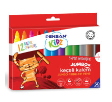 Фломастеры Jumboo 12цветов Pensan Kidz PE99040KK12R (12/72)