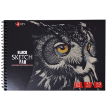 Альбом с черной бумагой A5, 32 листов, 150g/m2, SANTI (5)