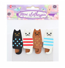 Set de clame decorative "Friendly cats", 4.5cm, 4buc. Santi 742146