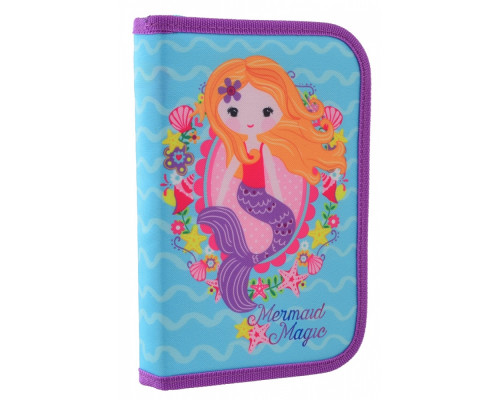 Пенал 1-яр., с 1 клапанoм "Mermaid", бирюзовый HP-03 Smart 532043 (100)