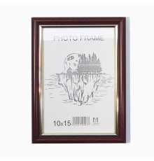 Фоторамка A6 10*15 c ножкой-подставкой коричневая с золотом 15-01-03 CM*9433