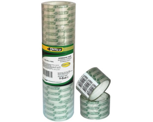 Banda adeziva transparenta 24mmx10m, 4-391 4OFFICE (6/360)