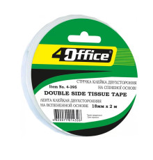 Banda adeziva dubla, pe bază de spumă, 18mm*2m 4OFFICE 4-395 (8/96)