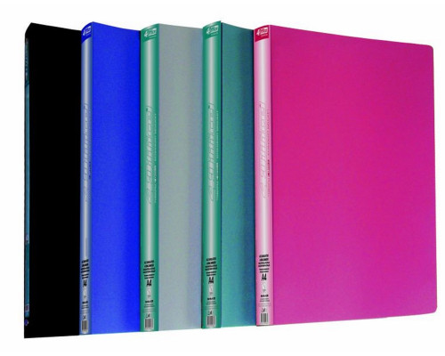 Папка 4 кольца,пластиковая A4, 4cm. ассорти 4-230.4OFFICE (12/72)