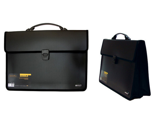 Портфель B4 2 отделения черный Scholz 10503 (15/60)