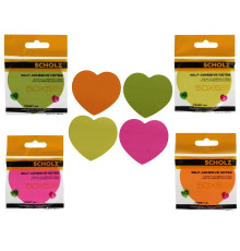 Бумага для заметок с липким слоем "Сердце" 73x67mm цв. в асс. 50л. 8072-N SOZ (10/50)