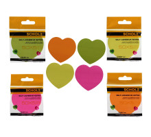 Бумага для заметок с липким слоем "Сердце" 73x67mm цв. в асс. 50л. 8072-N SOZ (10/50)