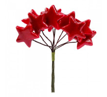 Звездочка декоративная 37мм, 9шт, красная, глянец, YES 974152 (96)