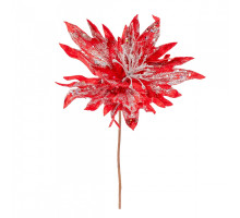 Poinsettia decorativă, roșie, 24cm Novogod'ko 973975 (96)