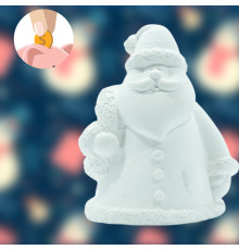 Гипсовая фигурка "Дед мороз с венком"