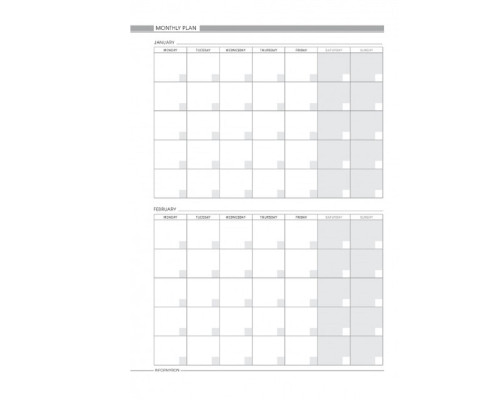 Agenda nedatata, A5, 160file, engl., 22257 (10)