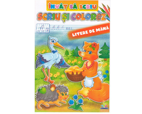 Invat sa scriu A4-Scriu si colorez-Litere de mana N*8026 Invat sa scriu A4-Scriu si colorez-Litere de mana N*8026