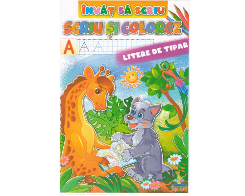 Invat sa scriu A4-Scriu si colorez-Litere de TIPAR N*8019 Invat sa scriu A4-Scriu si colorez-Litere de TIPAR N*8019