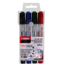 Set markere p/u tabla, 2,5-3,5 mm, rotunde, 400m., 4buc, NORMA 224-24N (50)