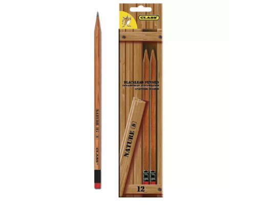 31325 Creion mina de grafit "Nature" B, cu radiera, CLASS 117 (12/144)