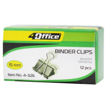 61889 Clipse metalice 15 mm, 12buc. 4-326 4OFFICE (12)