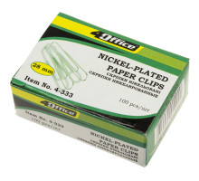 Clame 28mm 100buc., nichelate 4-333.4OFFICE (10/500)