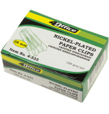 Clame 28mm 100buc., nichelate 4-333.4OFFICE (10/500)