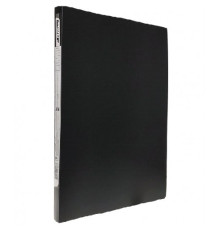 Папка с зажимом и карманом A4, 500мк, черн. 4Office 4-221-09 (20)