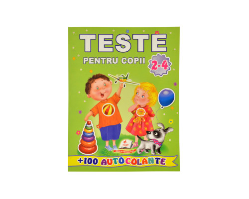 Teste pentru copii 2-4 ani. +100 autocolante N*7555 (20X25,5)