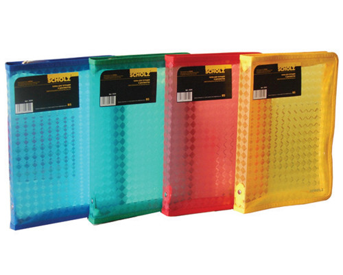 Mapa cu fermuar A5 3 cm., transparenta, asorti, Scholz 5234 (12/120)